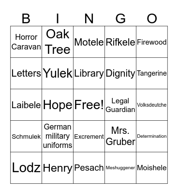 The Cage Bingo Card