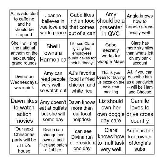 ADVANCE BINGO - INFORMATICS Bingo Card