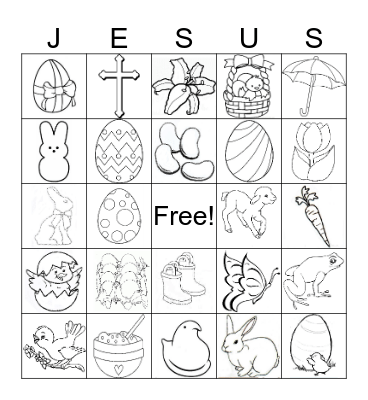 Easter Bingo Card