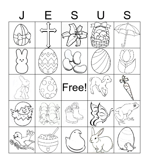 Easter Bingo Card