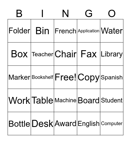 ESL Easy Bingo IV Bingo Card