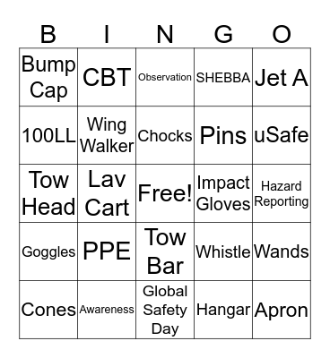 USafe Bingo Card