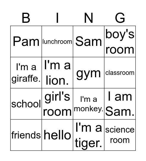 Bingo Game Bingo Card