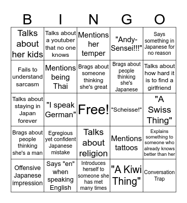 Spring Bingo Card