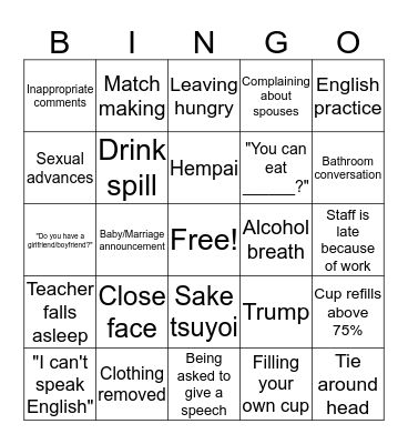 Kochi A Enkai Bingo #1 Bingo Card