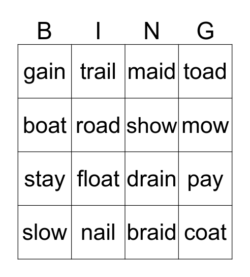 70 and 71 Bingo Card