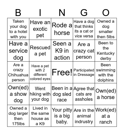 Bingo Card