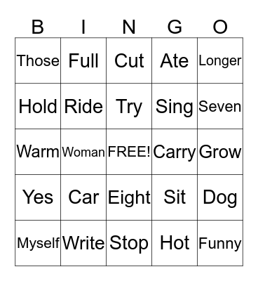 Three Hundred Set B Bingo Card