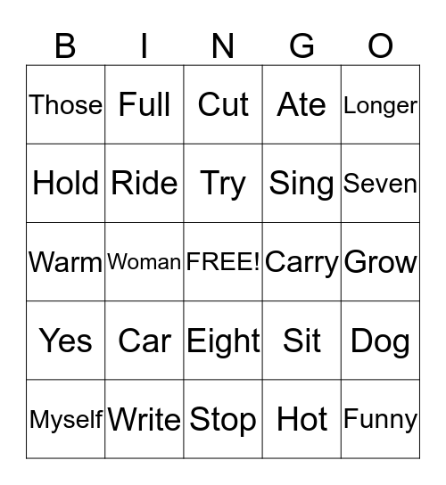 Three Hundred Set B Bingo Card