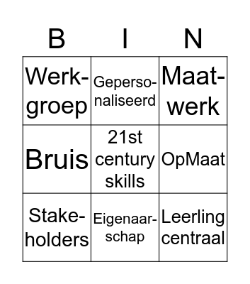 Management Bingo Card