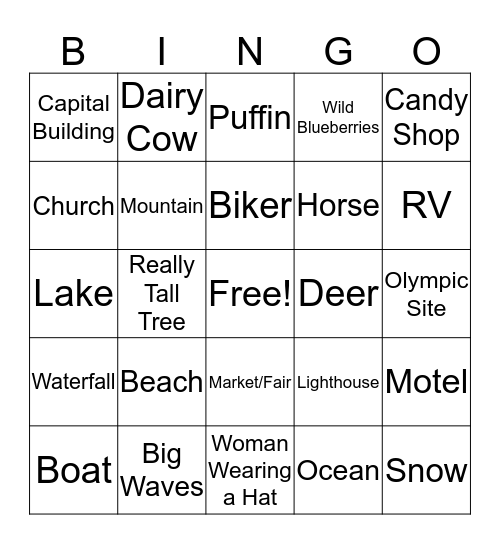 Random Bingo Card