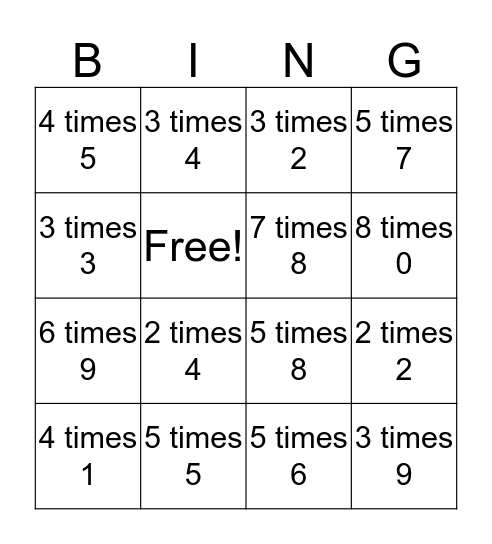 Adding and Subtracting Bingo! Bingo Card