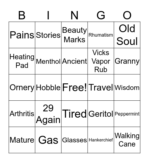 Vintage BINGO Card
