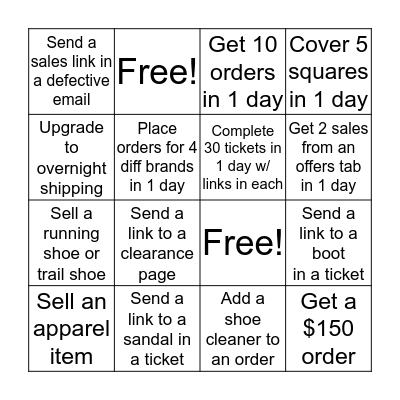 Phone Bingo Card