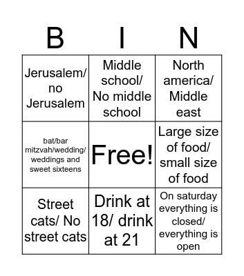 Bingo Card