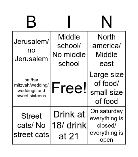 Bingo Card