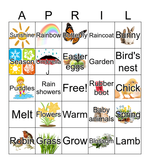 Springtime Bingo Card