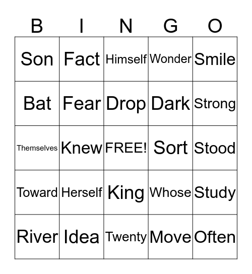 Sixth Hundred Set B Bingo Card