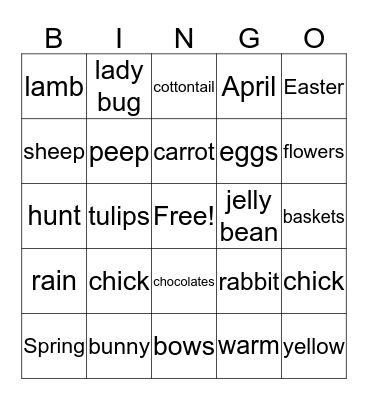 Spring bingo  Bingo Card