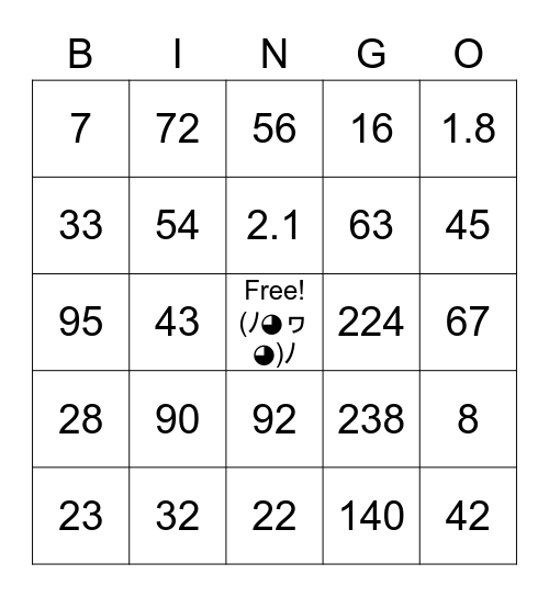 Nicolas Pope's Bingo (づ｡ ◕‿‿◕｡) づ  Bingo Card