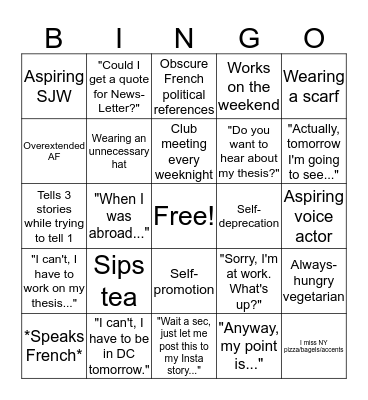 Anne Hollmuller Bingo Card