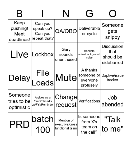 Woof Bingo Card