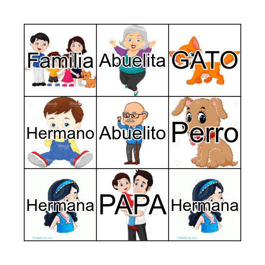 Family Bingo Card