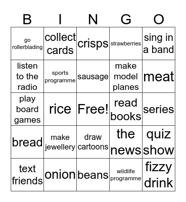 Julia Bingo Card