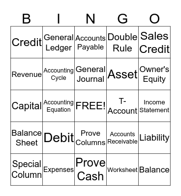 Accounting Bingo Card