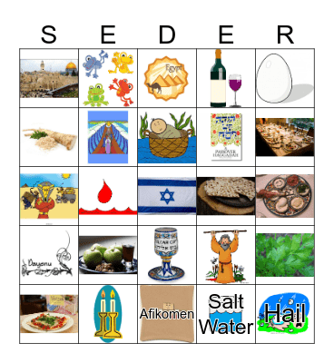 HSP Passover Bingo Card