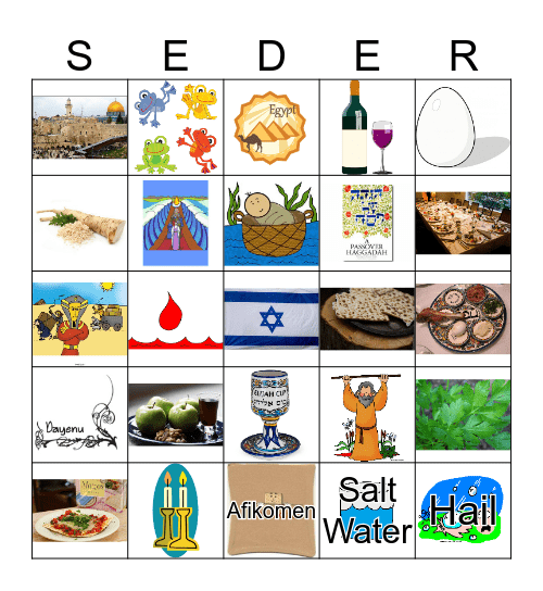 HSP Passover Bingo Card