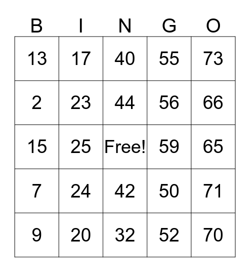 English Logistics Bingo Card
