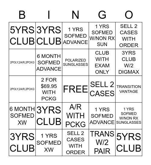 America's Best Bingo 5752 Bingo Card