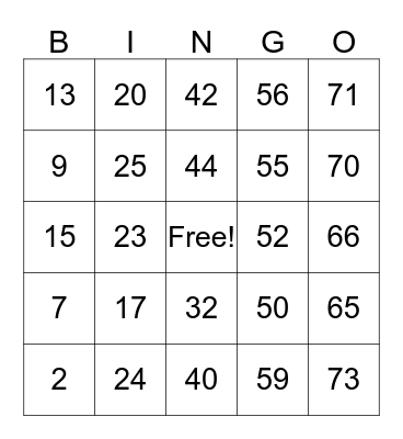 Logistics English Bingo Card