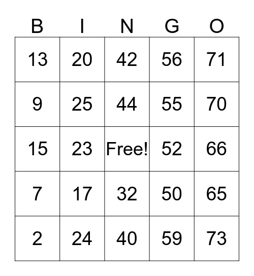 Logistics English Bingo Card