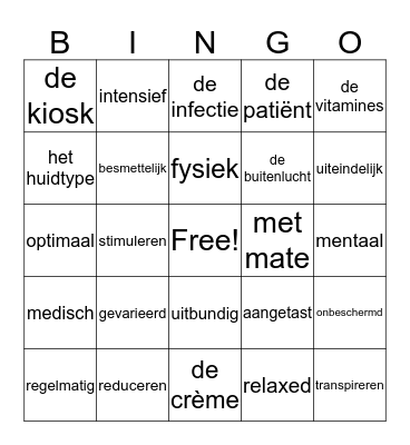 5.3 woordenbingo! Bingo Card