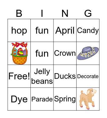 Easter Bingo Card