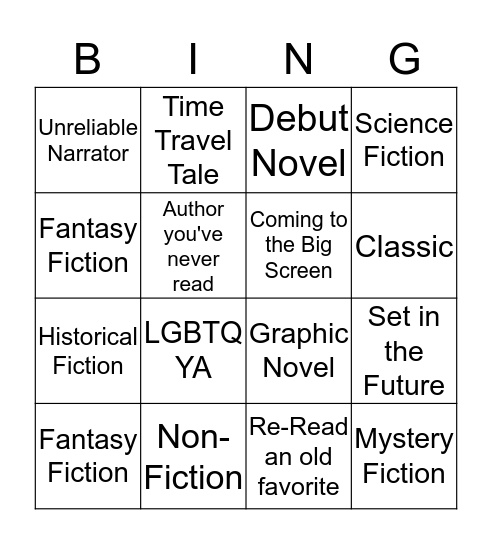 Teen Summer Reading 2018 Bingo Card