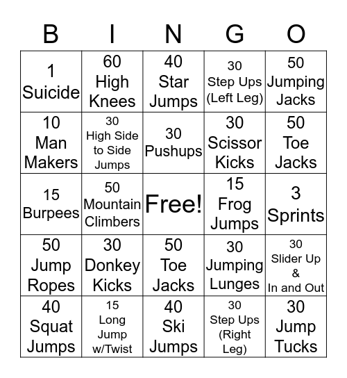 PCF BINGO Card