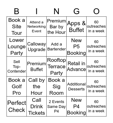 SALES BINGO Card
