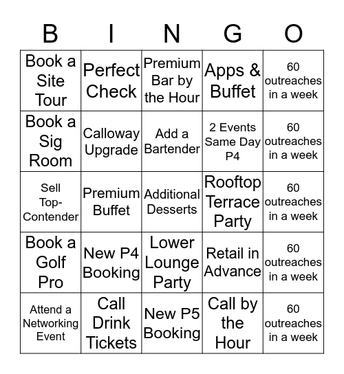 SALES BINGO Card