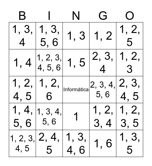 Bingo Braille-IFAP Bingo Card