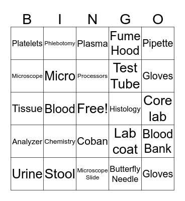 Laboratory Bingo Card