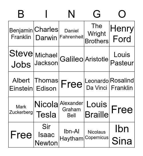 Brainiac Bingo Card