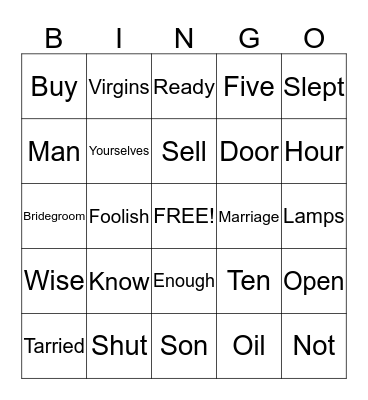 got oil? Bingo Card