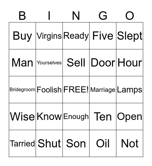 got oil? Bingo Card
