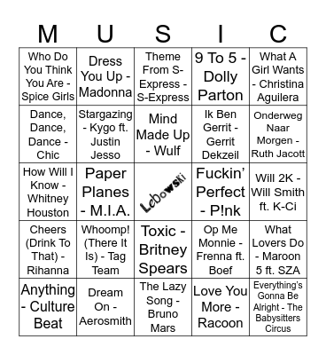 110 Bingo Card