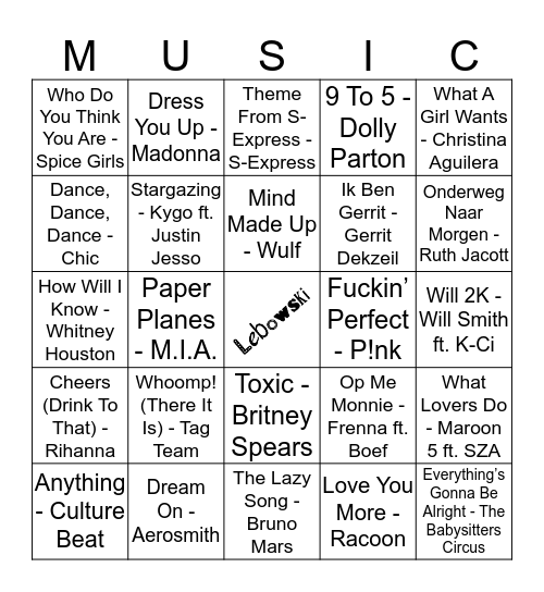 110 Bingo Card