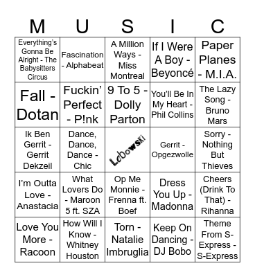 111 Bingo Card