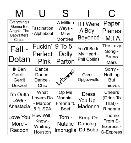 111 Bingo Card